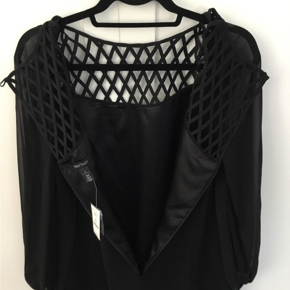 N - White House Black Market Black Dress Size 8 - Picture 3 of 6